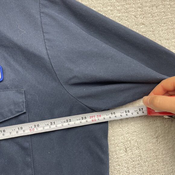 Vintage Air Transat Canada Employee Button Up Shirt Uniform Men Sz L Navy Blue * - Picture 9 of 16